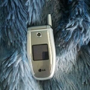 LG Silver Flip Phone
